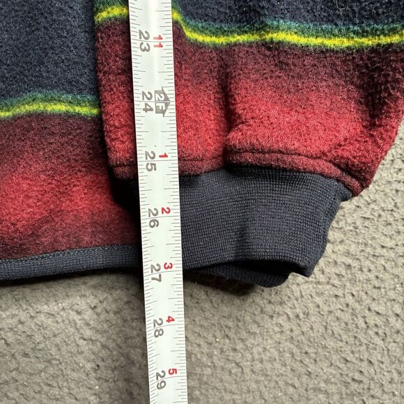 Vintage 90s Fleece Jacket Womens XL Aztec Southwestern Blanket Fleece 1/4 Zip - Picture 4 of 7